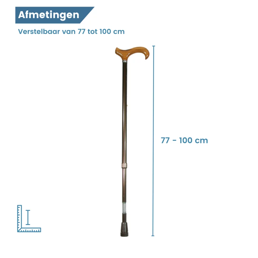 Maße des Höhenverstellbaren Gehstocks XL