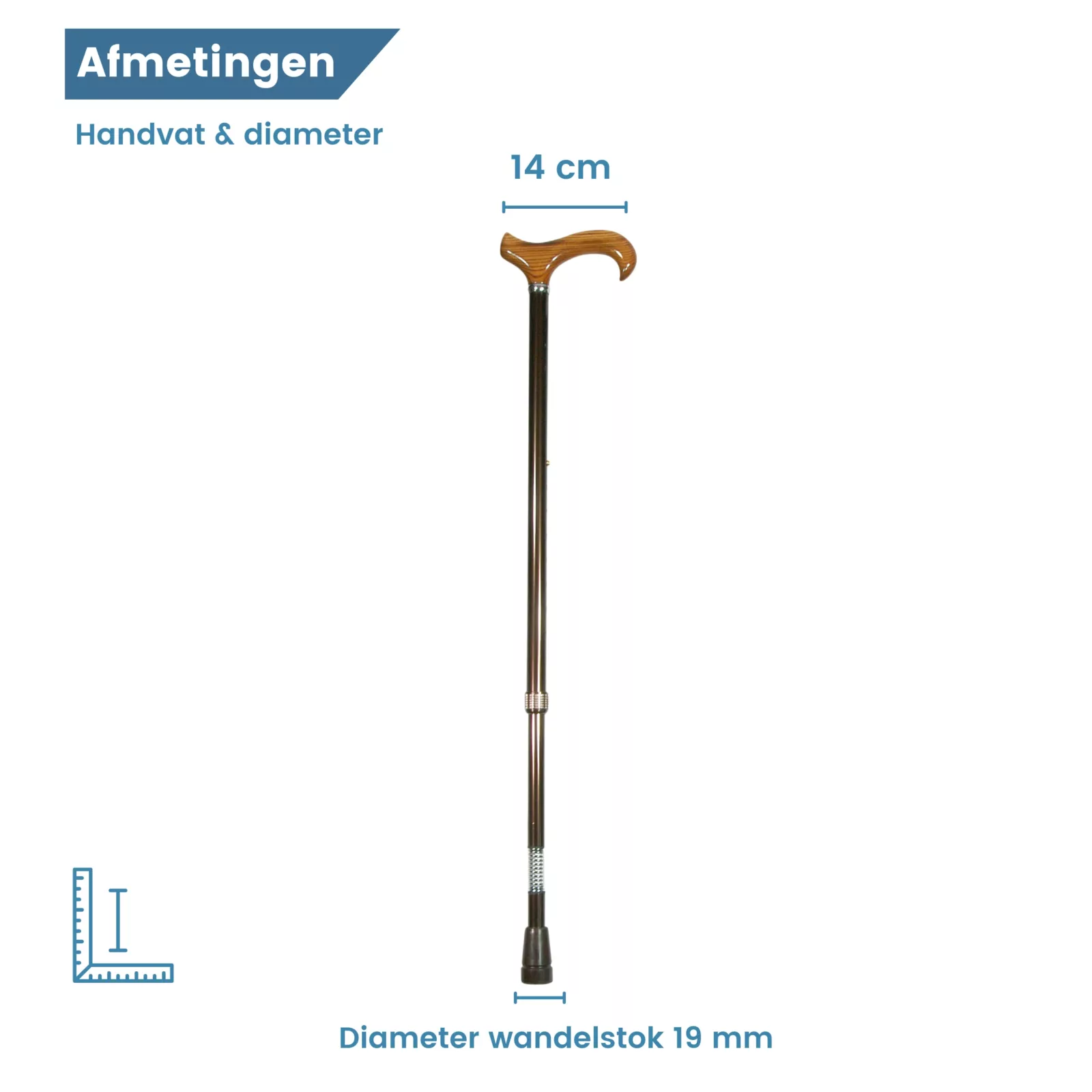 Durchmesser des Höhenverstellbaren Gehstocks XL