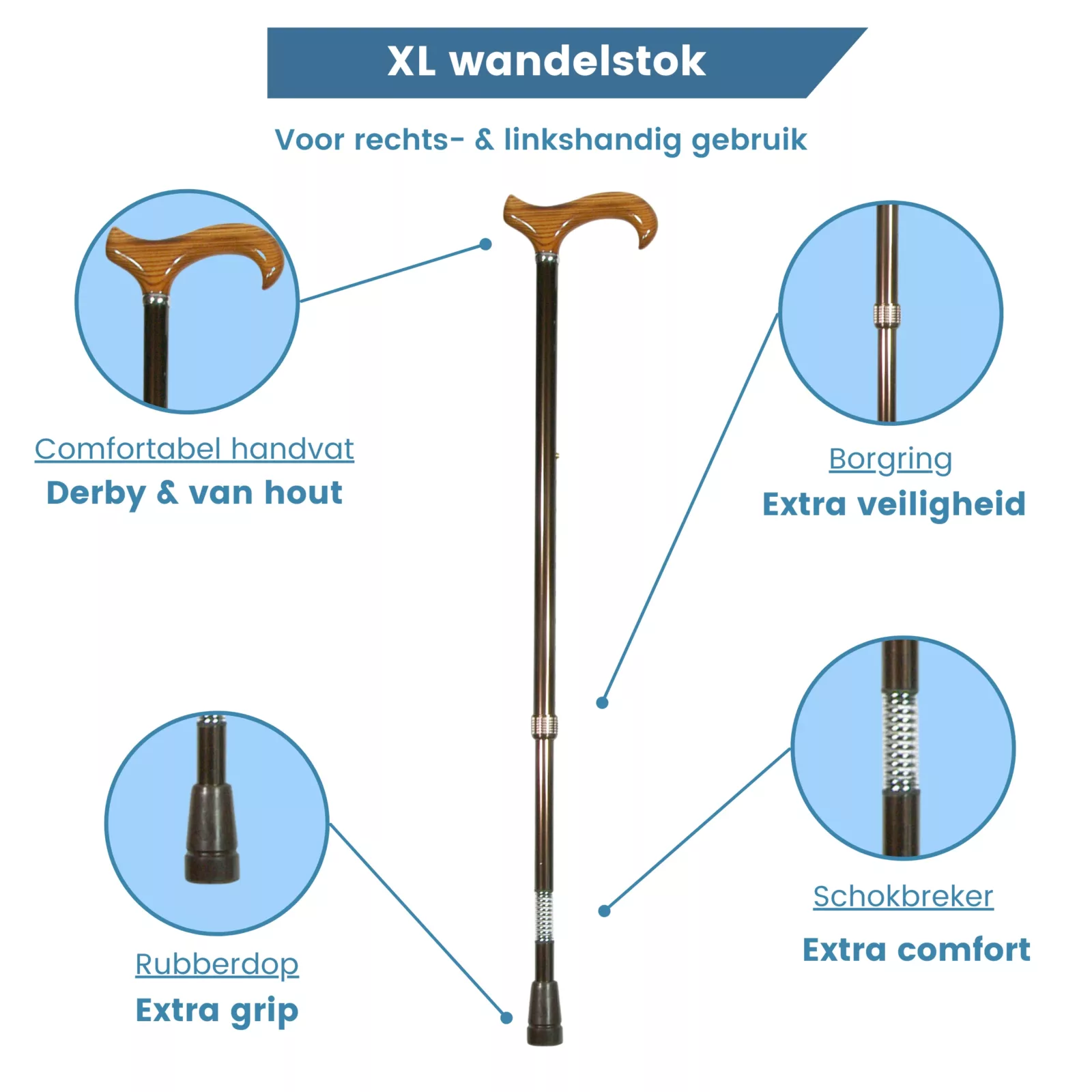 verstellbarer Wanderstock XL