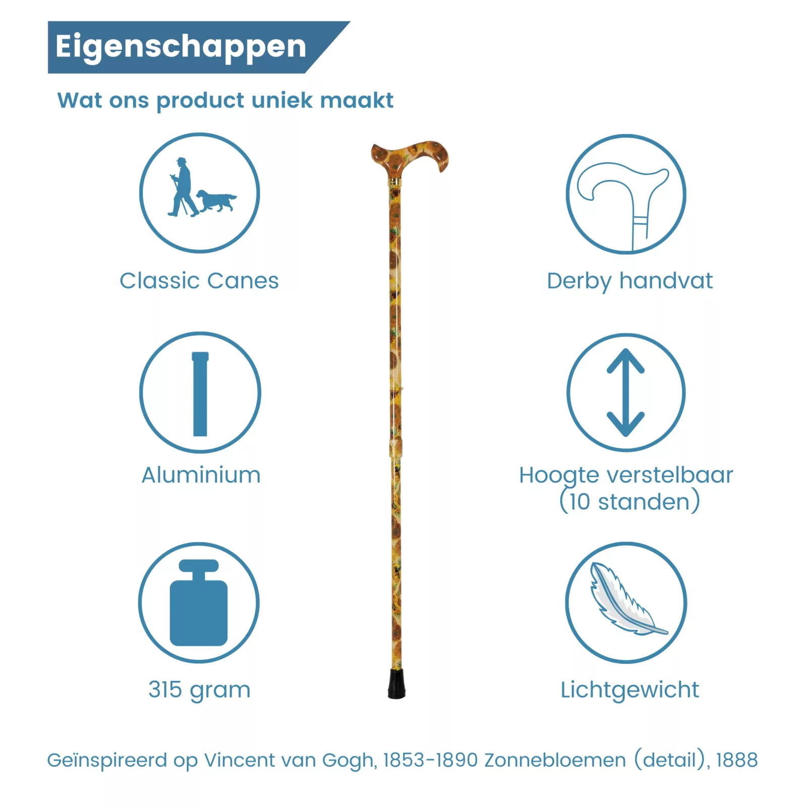 Eigenschaften des gelben Wanderstocks