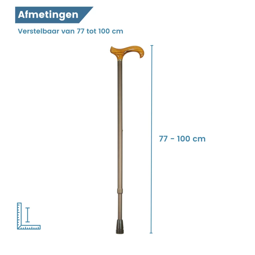 Maße des verstellbaren XL Gehstocks