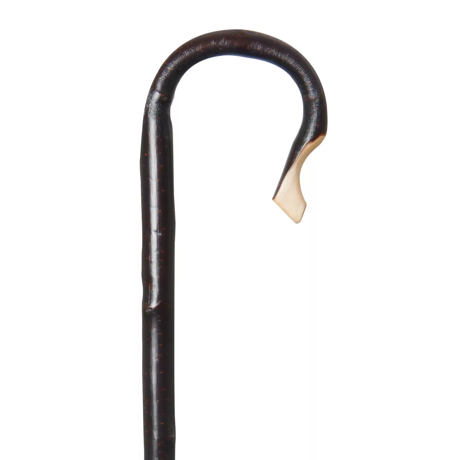Hirtenstock aus Kastanienholz mit Rinde, 135 cm lang