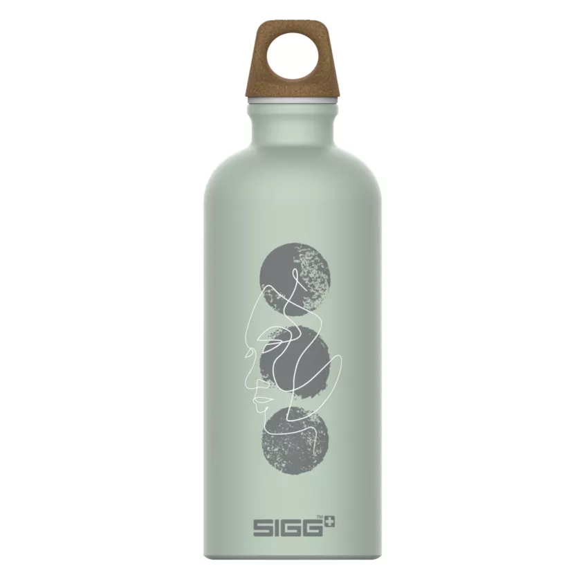 Wasserflasche Traveller MyPlanet Repeat grün Vorderseite