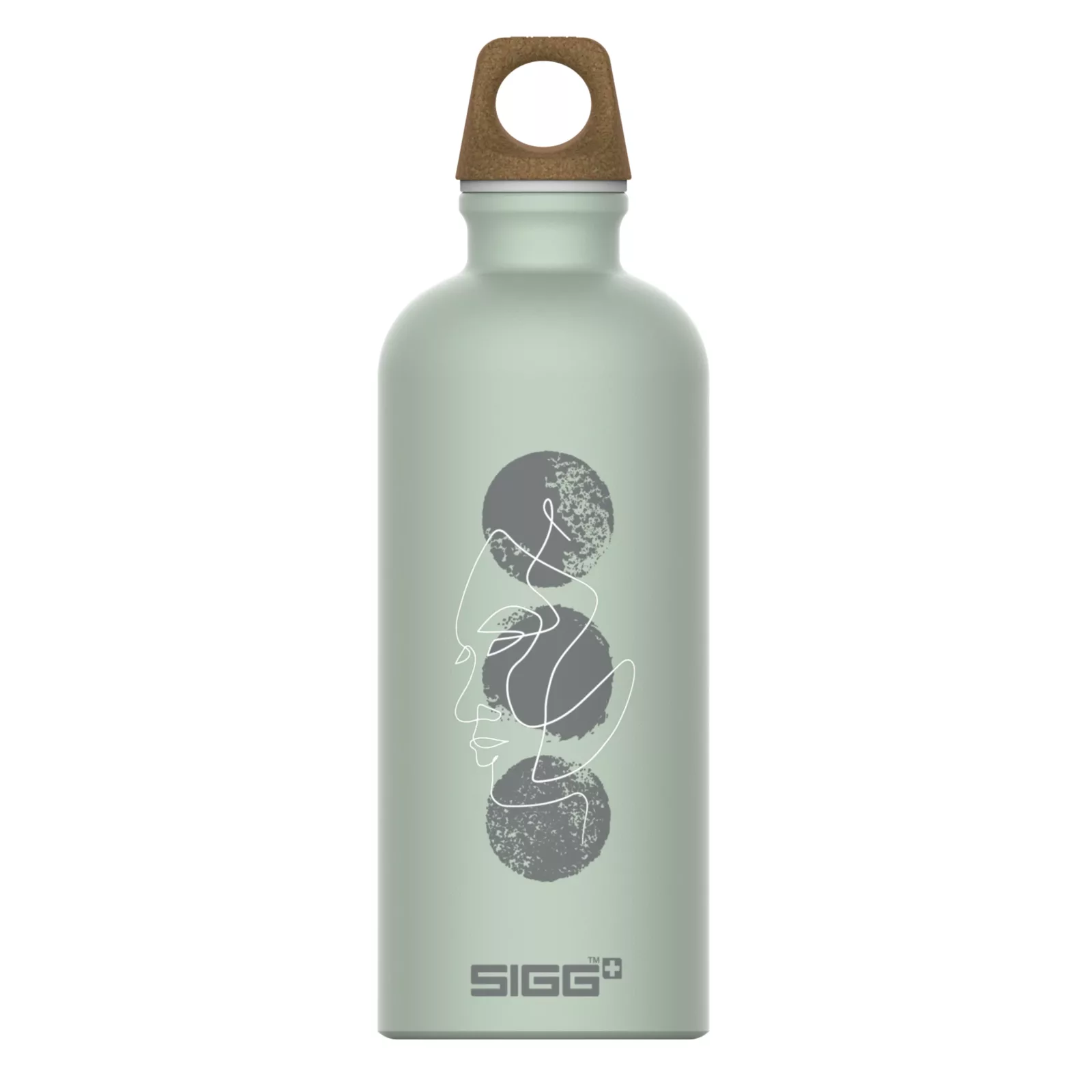 Wasserflasche Traveller MyPlanet Repeat grün Vorderseite