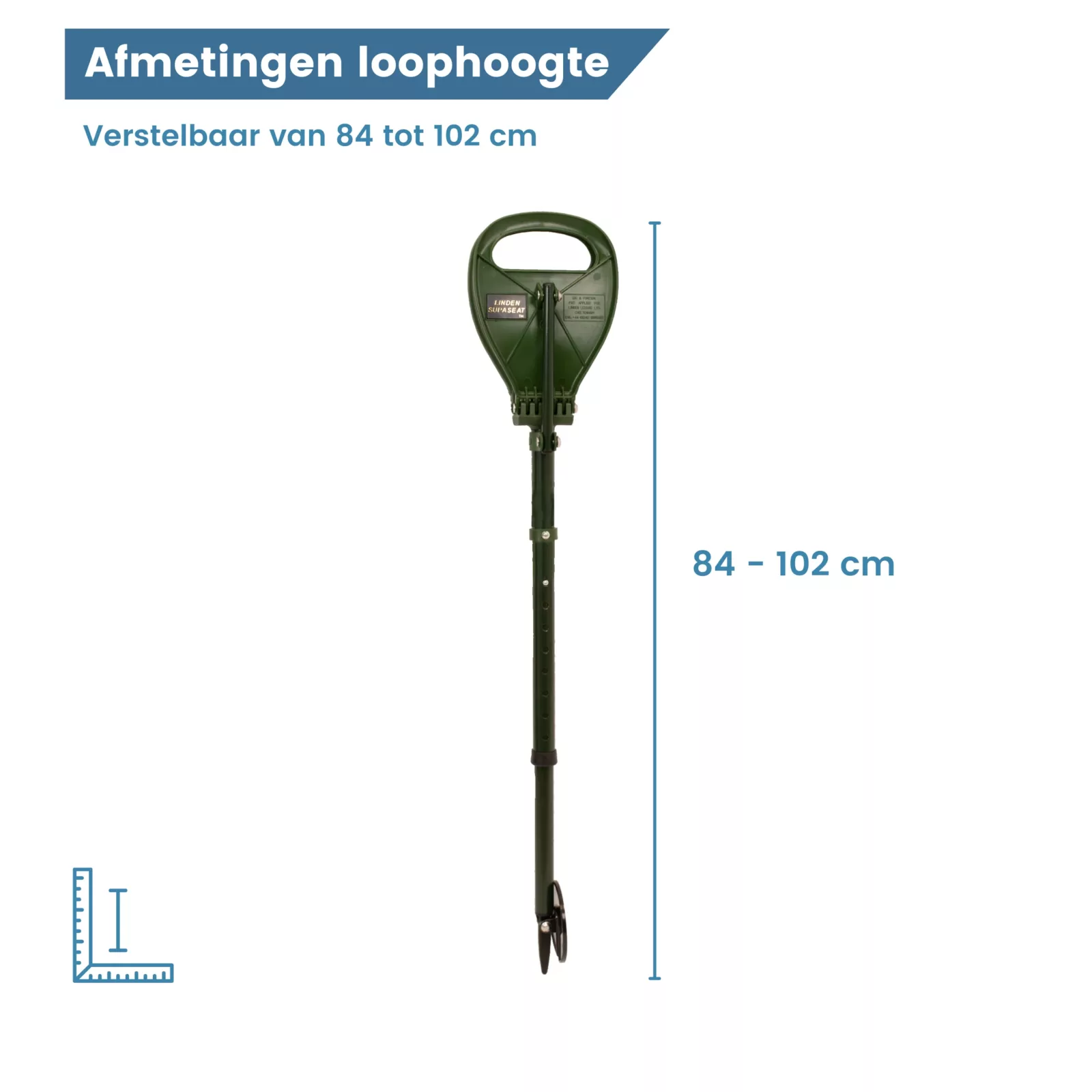 Sitz-Wanderstock, Gehhöhe, Maße
